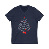 CHRIST TREE - Unisex Jersey Short Sleeve V-Neck Tee