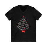 CHRIST TREE - Unisex Jersey Short Sleeve V-Neck Tee