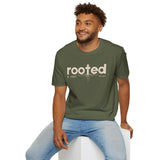 ROOTED IN CHRIST Christian T-Shirt |  Colossians 2:6-7 Faith Shirt | Inspirational Jesus Tee