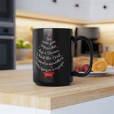 CHRIST TREE MUG (2 sided) - Black Mug, 15oz