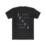 JESUS NEVER FAILS  - Men's Cotton Crew Tee