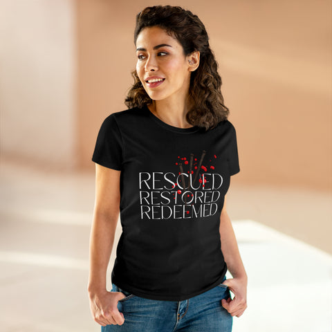 REDEEMED - Women's Midweight Cotton Tee