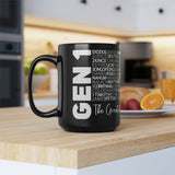 THE GREATEST STORY  - Black Mug, 15oz